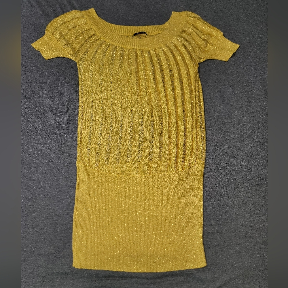 Feline brand gold sparkly sweater
